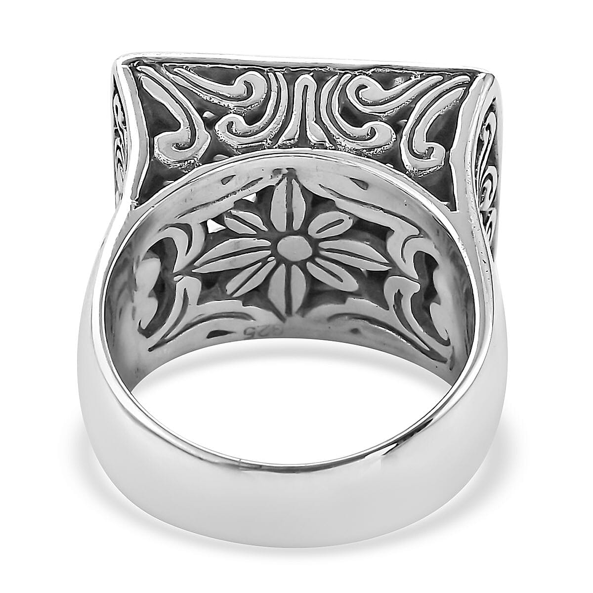 Bali Legacy Sterling Silver Fleur de Lis Men's Ring (Size 6.0) image number 4