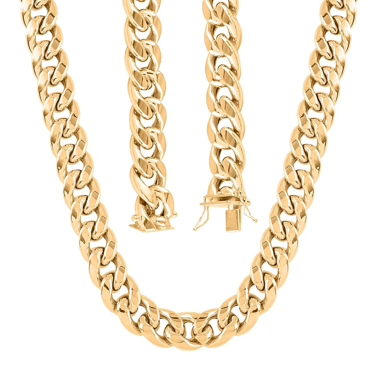 10K Yellow Gold 12.8mm Miami Cuban Necklace 20 Inches 74.90 Grams image number 4