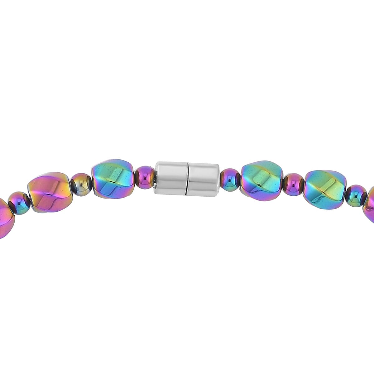 Magic Color Plated Hematite Beaded Necklace 20 Inches in Silvertone 323.00 ctw image number 3