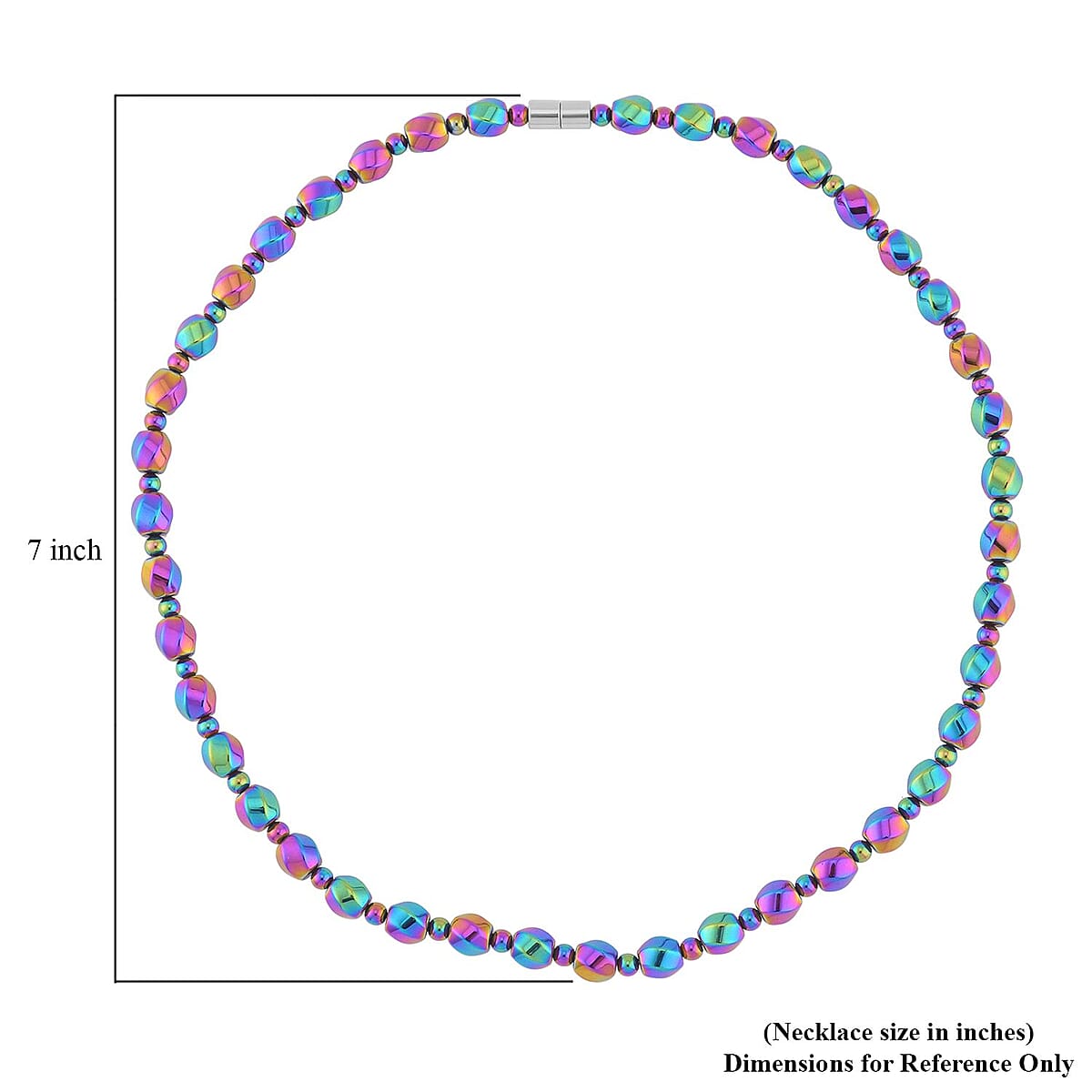Magic Color Plated Hematite Beaded Necklace 20 Inches in Silvertone 323.00 ctw image number 4
