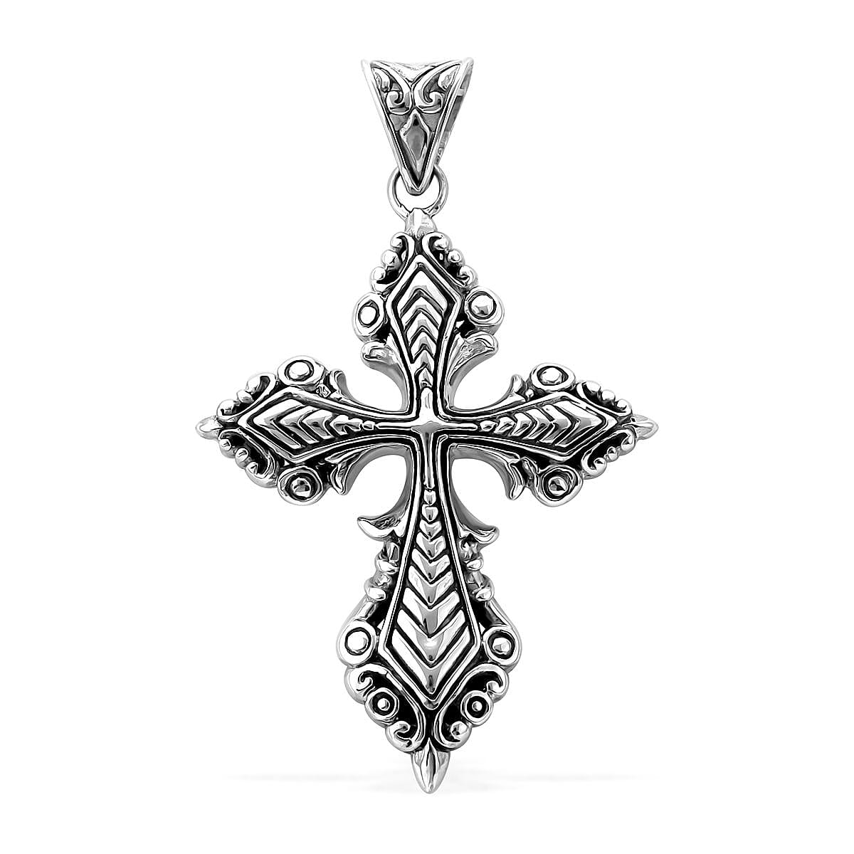 BALI LEGACY Sterling Silver Cross Pendant 10.40 Grams image number 0