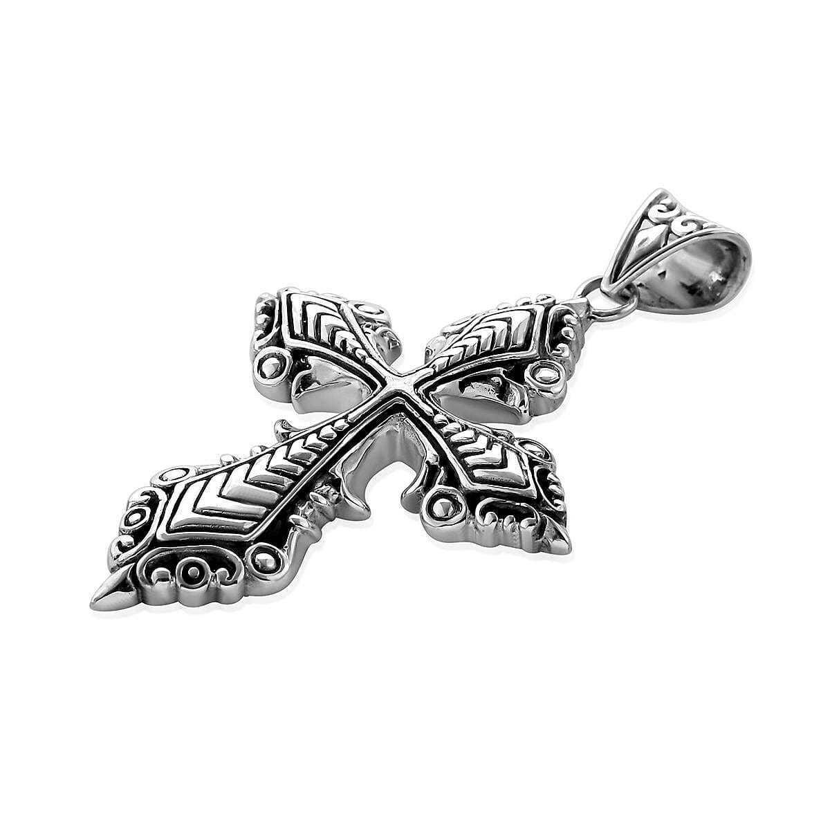 BALI LEGACY Sterling Silver Cross Pendant 10.40 Grams image number 3