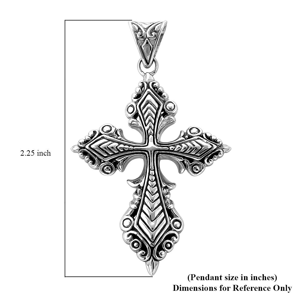 BALI LEGACY Sterling Silver Cross Pendant 10.40 Grams image number 5