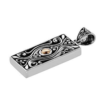 Bali Legacy 18K Yellow Gold and Sterling Silver Floral Pendant 7.6 Grams