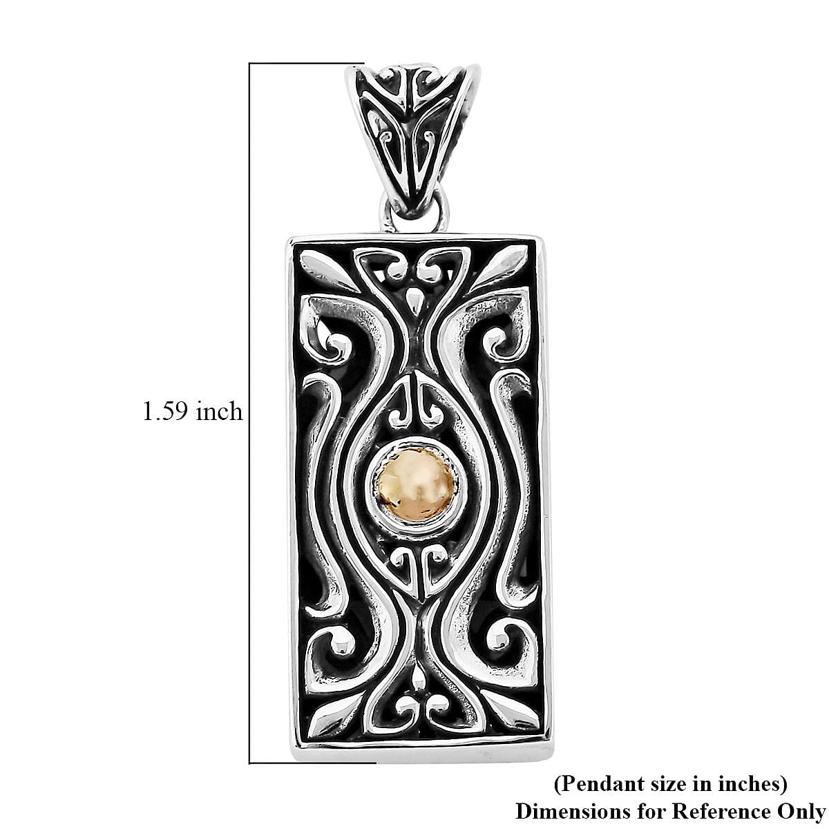 Bali Legacy 18K Yellow Gold and Sterling Silver Floral Pendant 7.6 Grams
