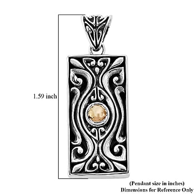 Bali Legacy 18K Yellow Gold and Sterling Silver Floral Pendant 7.6 Grams
