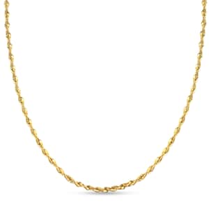 10 K Yellow Gold Rope Necklace, Gold Chain, (20 Inches) Twisted Chain Necklace