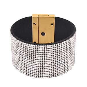 Austrian Crystal Bracelet in Goldtone (7.50 In)