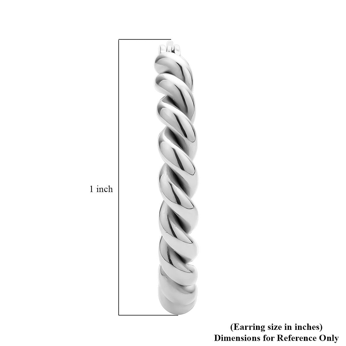 20mm Twisted Hoop Earrings in Stainless Steel , Tarnish-Free, Waterproof, Sweat Proof Jewelry image number 4