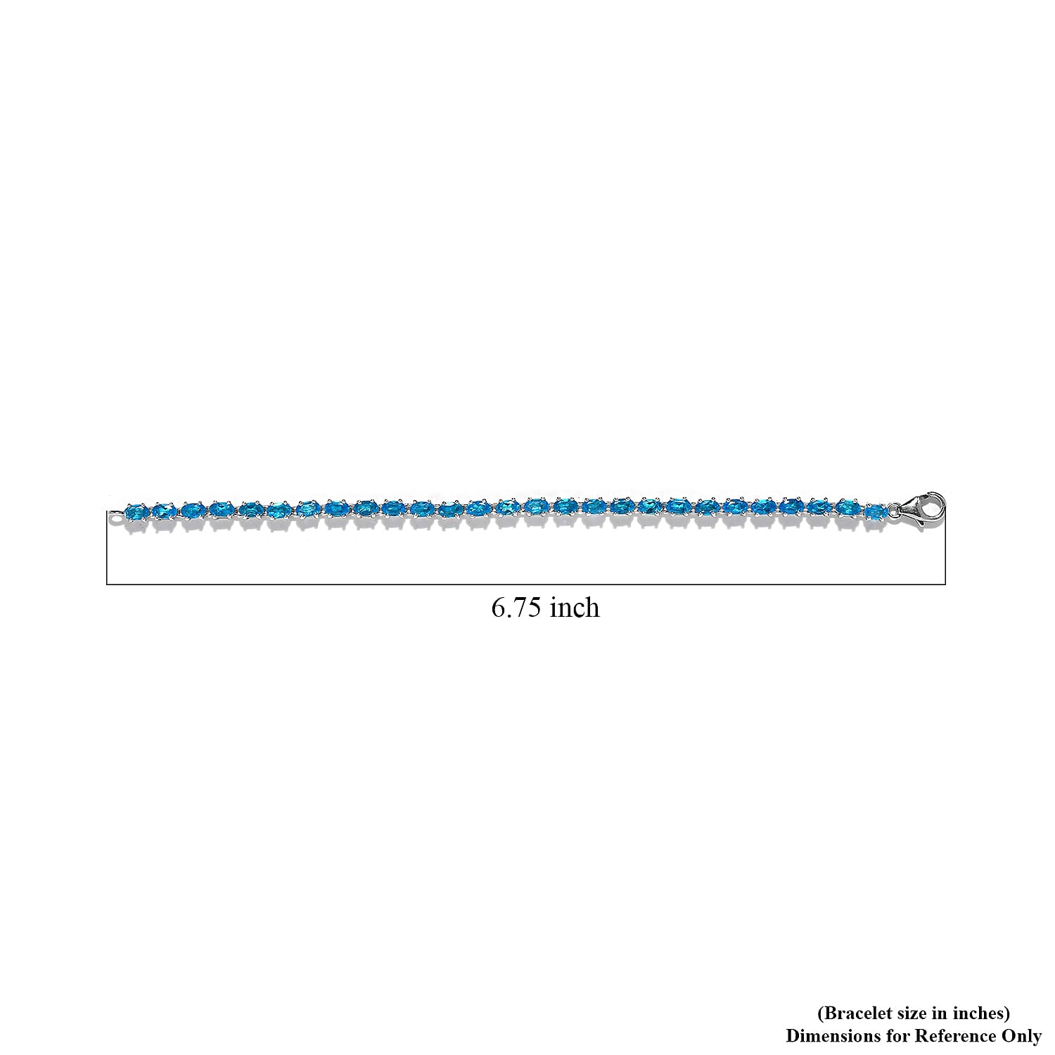 Malgache Neon Apatite Tennis Bracelet in Platinum Over Sterling Silver (6.50 In) 7.00 ctw