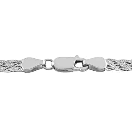Buy Sterling Silver Braided Herringbone Necklace, Silver Chain Necklace (20  Inches) at
