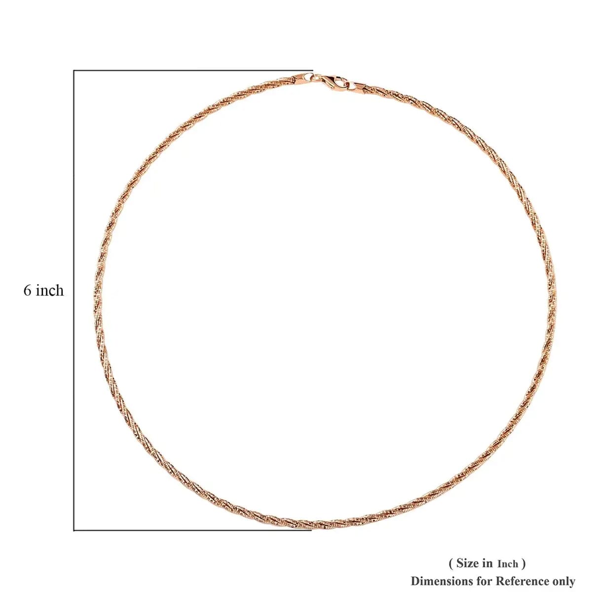 3 Row Twist Spring Omega Necklace, 14K Rose Gold Over Sterling Silver Necklace, 18 Inch Necklace  2.7mm 13.20 Grams image number 6