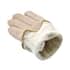 Beige Cashmere Warm Gloves with Bowknot and Equipped Touch Screen Friendly  image number 2
