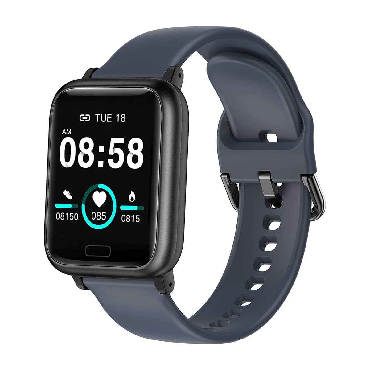 LETSCOM IP68 Waterproof Fitness Tracker Smart Watch with Blue Strap (Compatible with iPhone and Android) image number 0