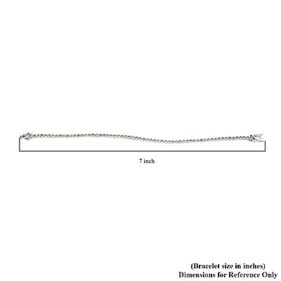 18K White Gold Natural Champagne Diamond Tennis Bracelet (7.25 In) 4.75 Grams 2.00 ctw