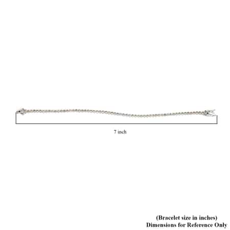 18K White Gold Natural Champagne Diamond Tennis Bracelet (7.25 In) 4.75 Grams 2.00 ctw image number 4