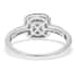 Multi Diamond Cluster Ring in Rhodium and Platinum Over Sterling Silver (Size 7.0) 0.50 ctw image number 4