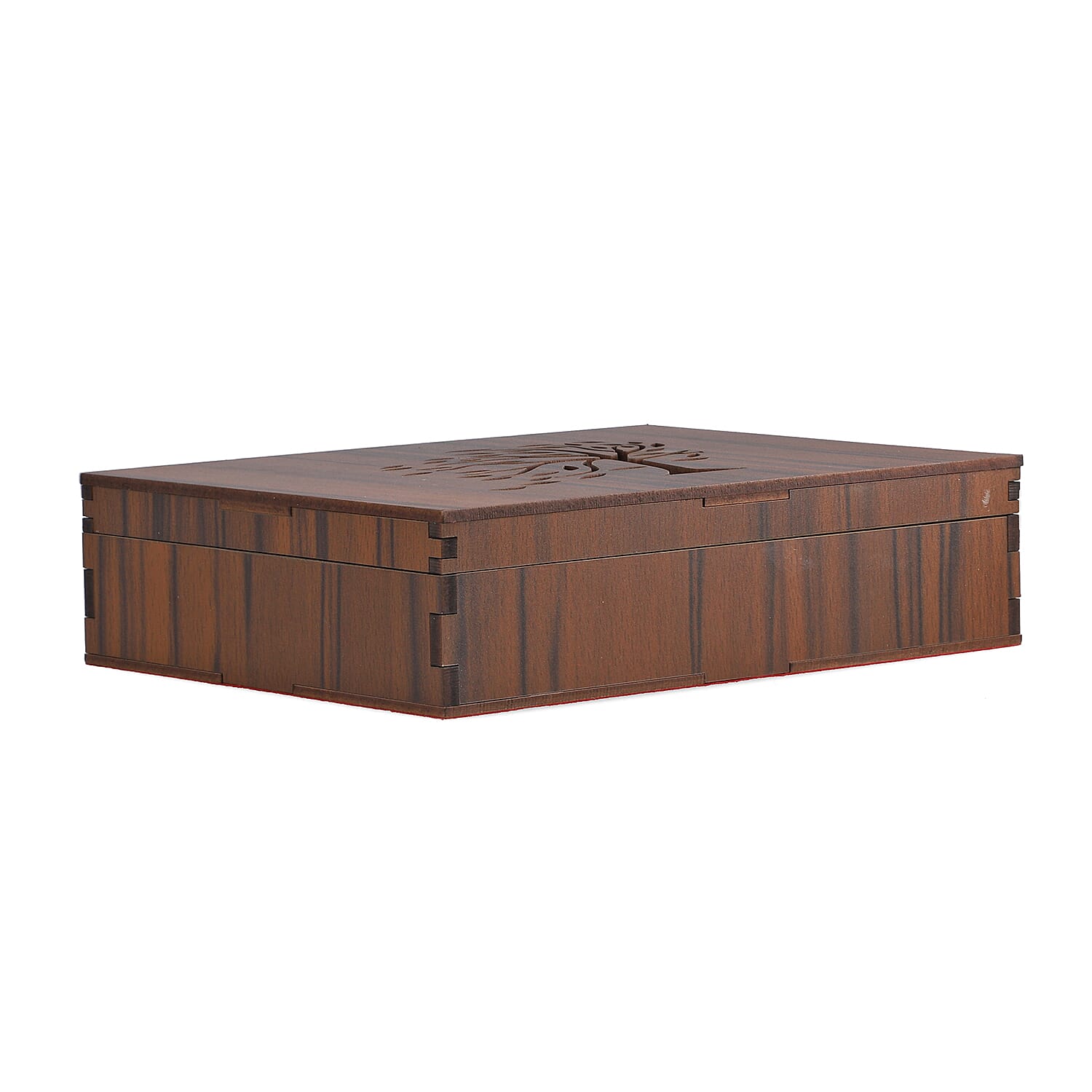 Brown Tree of Life Pine Wooden Jewelry Box