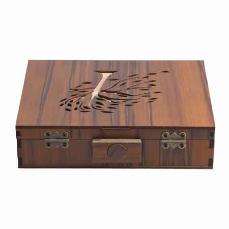 Pine Wood Jewellery box with Single Partition inside of size 6*8  image number 4