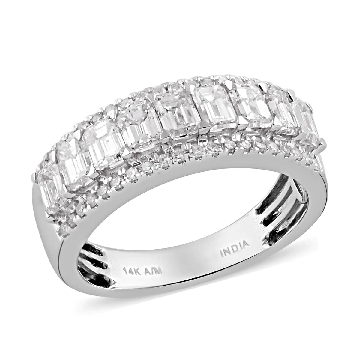 14K White Gold G-H I1-I2 Diamond Ring (Size 8.0) 4.50 Grams 2.00 ctw image number 0