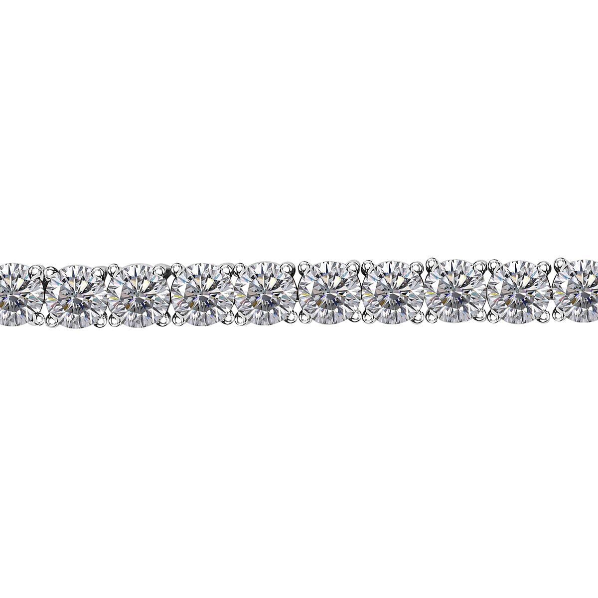 Moissanite Tennis Bracelet in Sterling Silver (6.25 In) 15.50 Grams 11.25 ctw image number 2