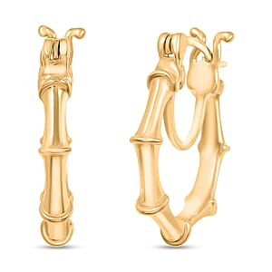 Sunday Child Vermeil Yellow Gold Over Sterling Silver Inside Out Hoop Earrings 5.25 Grams