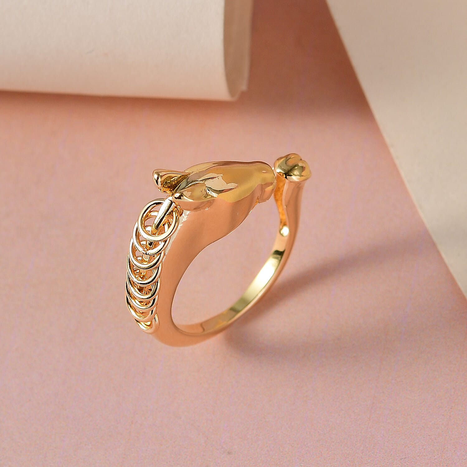 Vermeil YG Over Sterling Silver Fancy Ring (5 g)