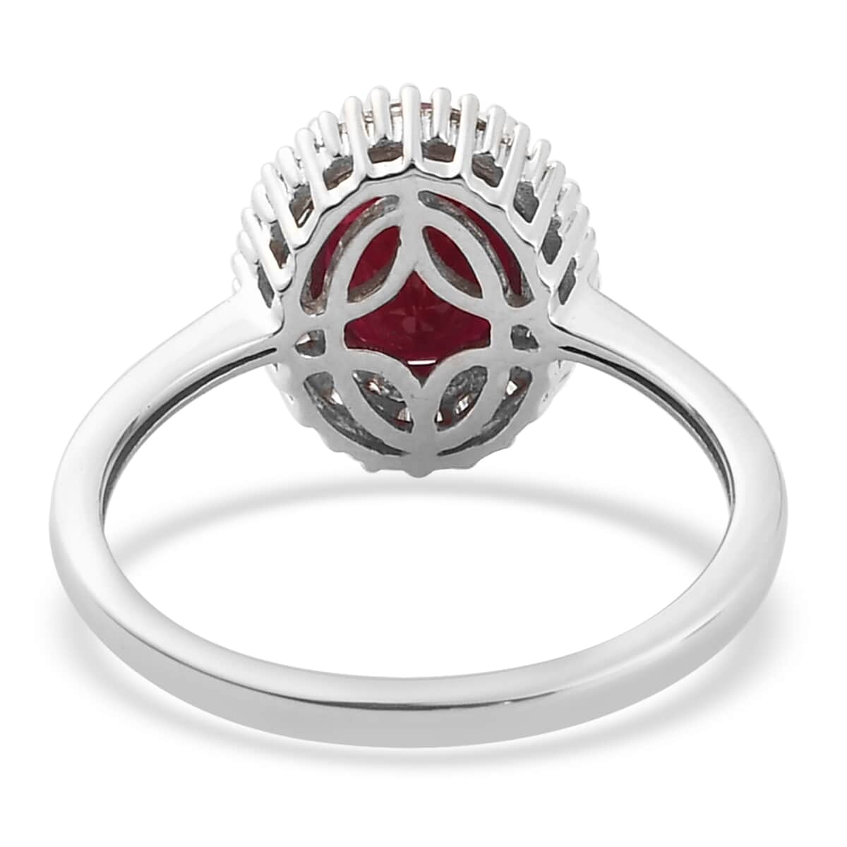 Jessica Exclusive Pick Luxoro 10K White Gold Premium Mundarara Ruby and Diamond Ring (Size 7.0) 2.40 ctw image number 4