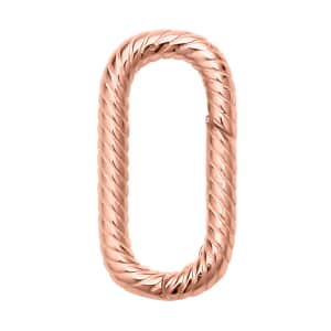 14K Rose Gold Over Sterling Silver Rounded Rectangle Shape Clasp