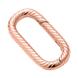 14K Rose Gold Over Sterling Silver Rounded Rectangle Shape Clasp