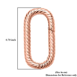 14K Rose Gold Over Sterling Silver Rounded Rectangle Shape Clasp