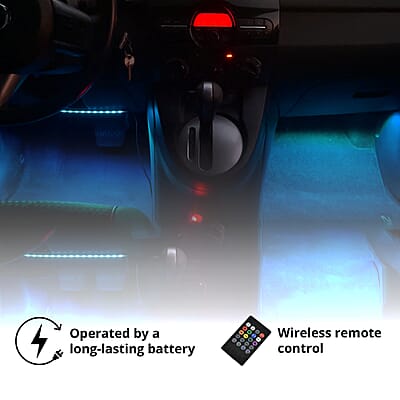 Set of 4pcs Black 48 Remote Control LED Strips