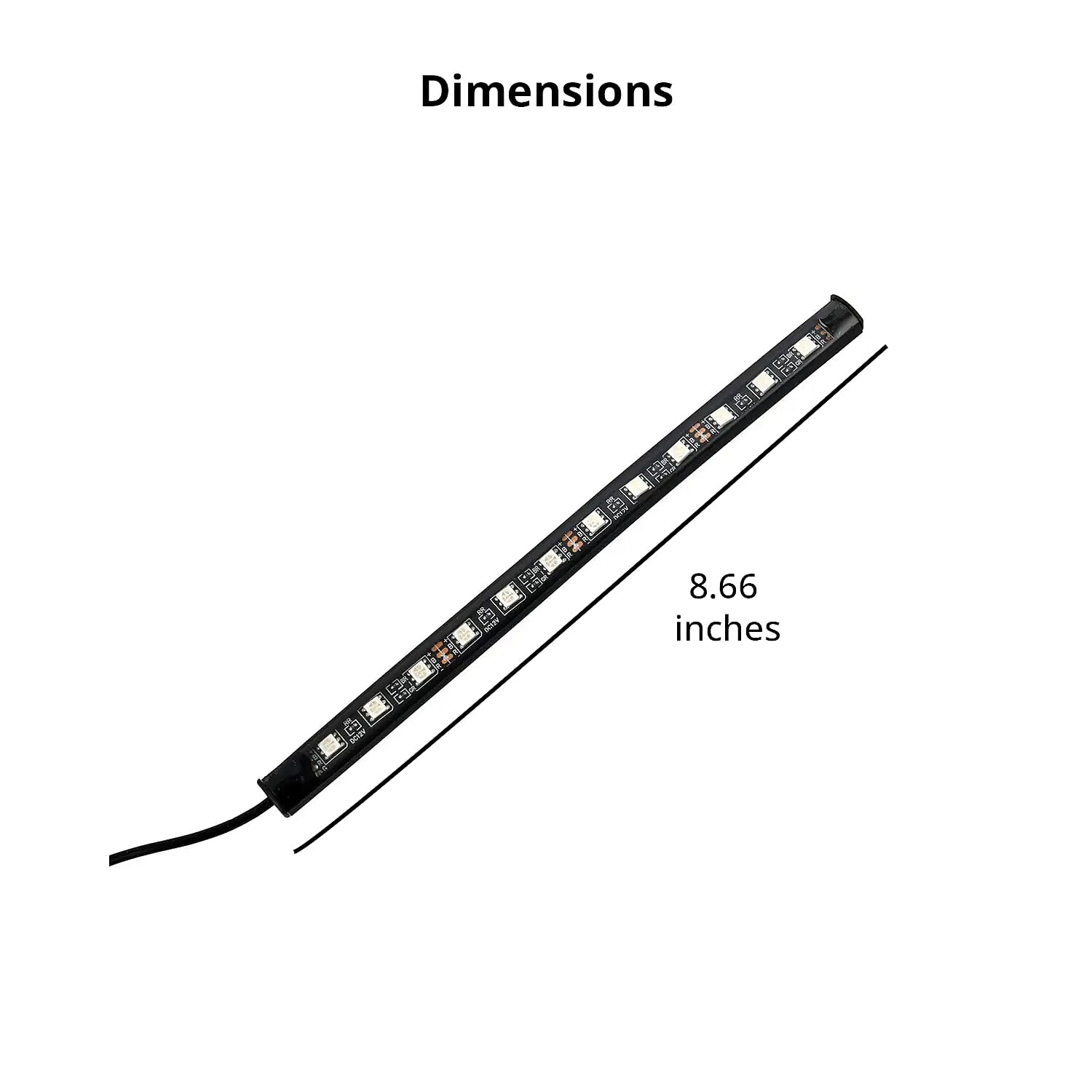 Set of 4pcs Black 48 Remote Control LED Strips