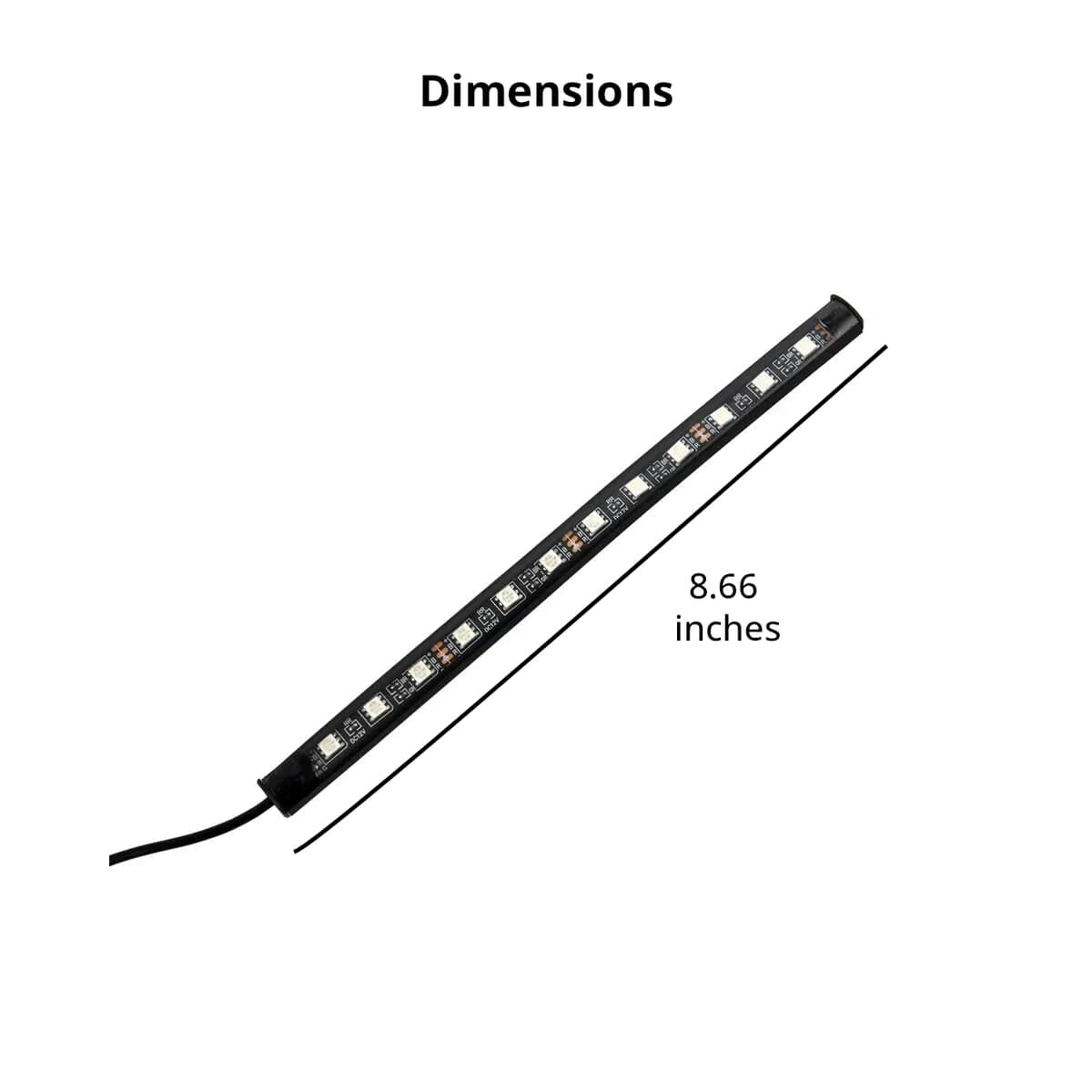 Set of 4pcs Black 48 Remote Control LED Strips image number 5