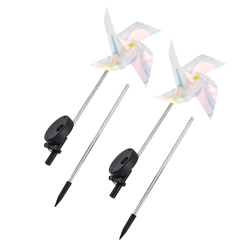 Set of 2 Solar LED Windmill Light