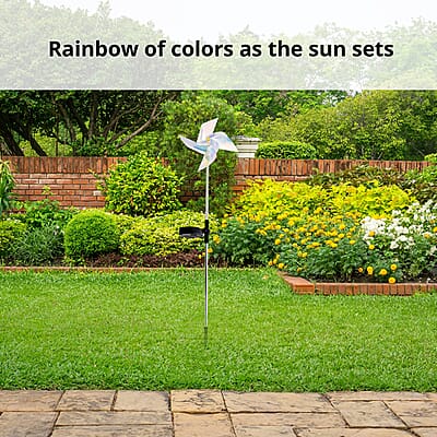 Set of 2 Solar LED Windmill Light