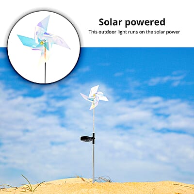 Set of 2 Solar LED Windmill Light