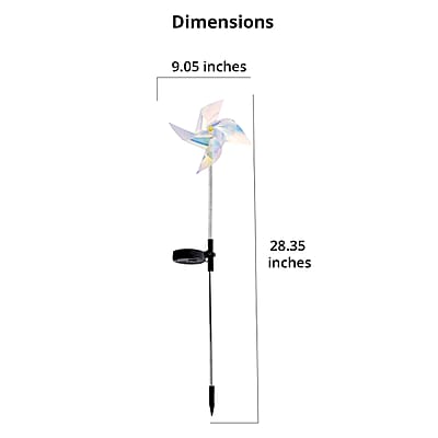 Set of 2 Solar LED Windmill Light