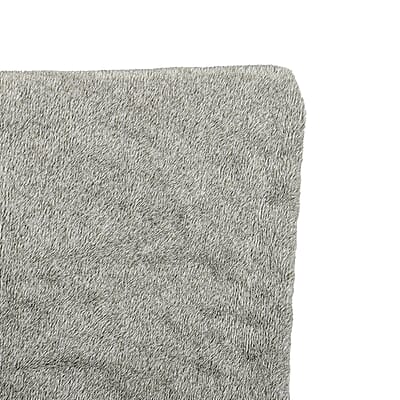 Homesmart Driftwood Gray Orange Stock Solid Double Layers Rabbit Hair Throw
