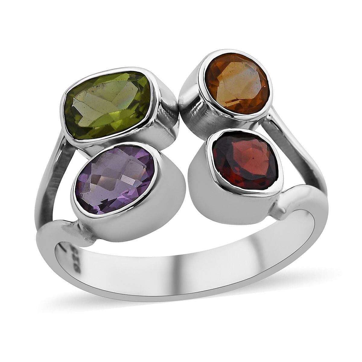 Bali Legacy Peridot, Multi Gemstone Ring in Sterling Silver (Size 10.0) 1.80 ctw image number 0