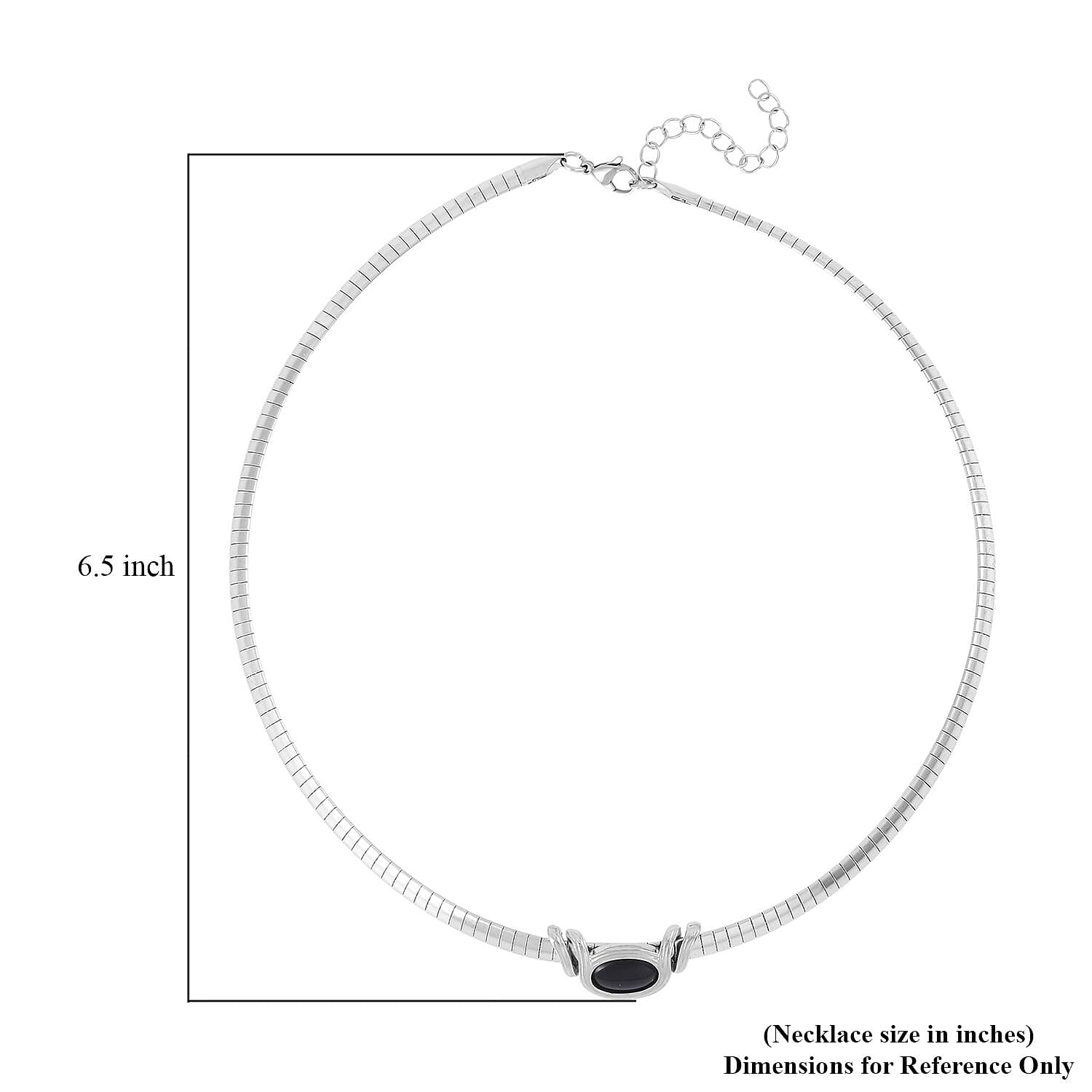 Multi Gemstone 17.50 ctw 5 Interchangeable stone with Choker Necklace in Stainless Steel 18-20 Inches, Tarnish-Free, Waterproof, Sweat Proof Jewelry