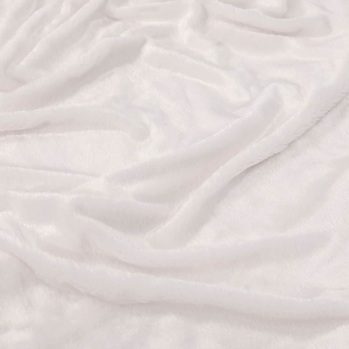 Homesmart Cream Milk Stock Solid Double Layers Rabbit Hair Throw image number 3