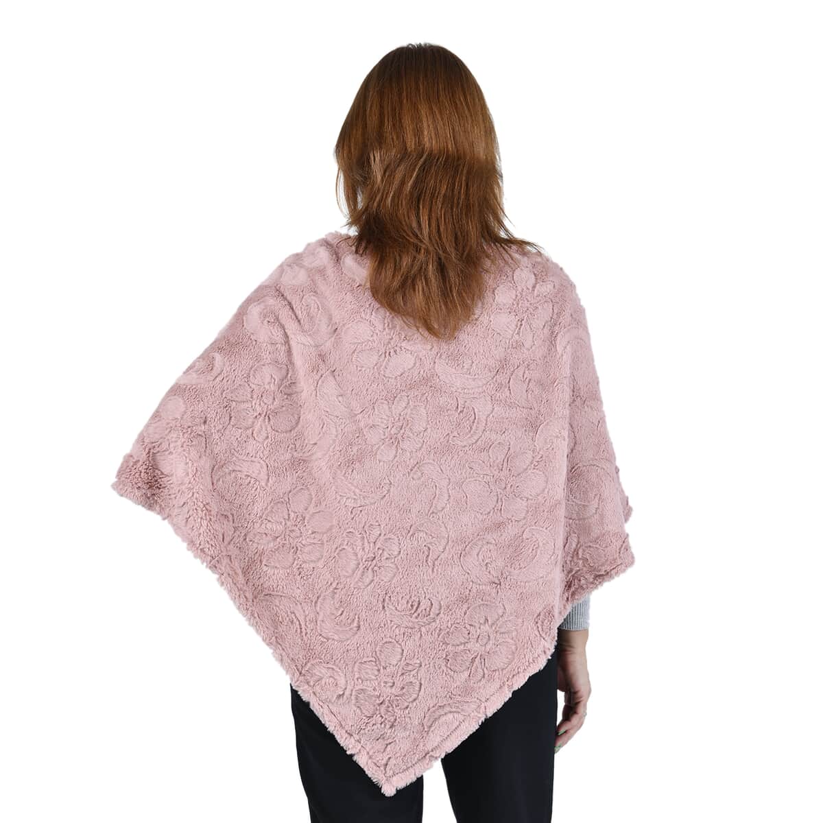Passage Pink Floral Pattern Poncho image number 1