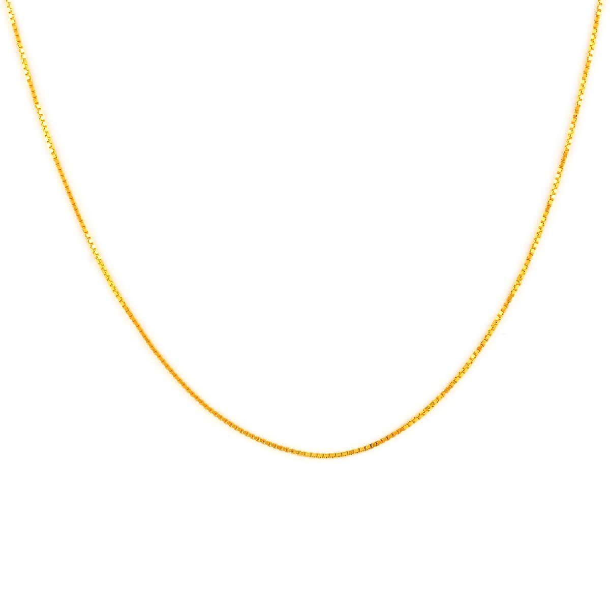 Italian 10K Yellow Gold Box Necklace 24 Inches 3.10 Grams image number 0