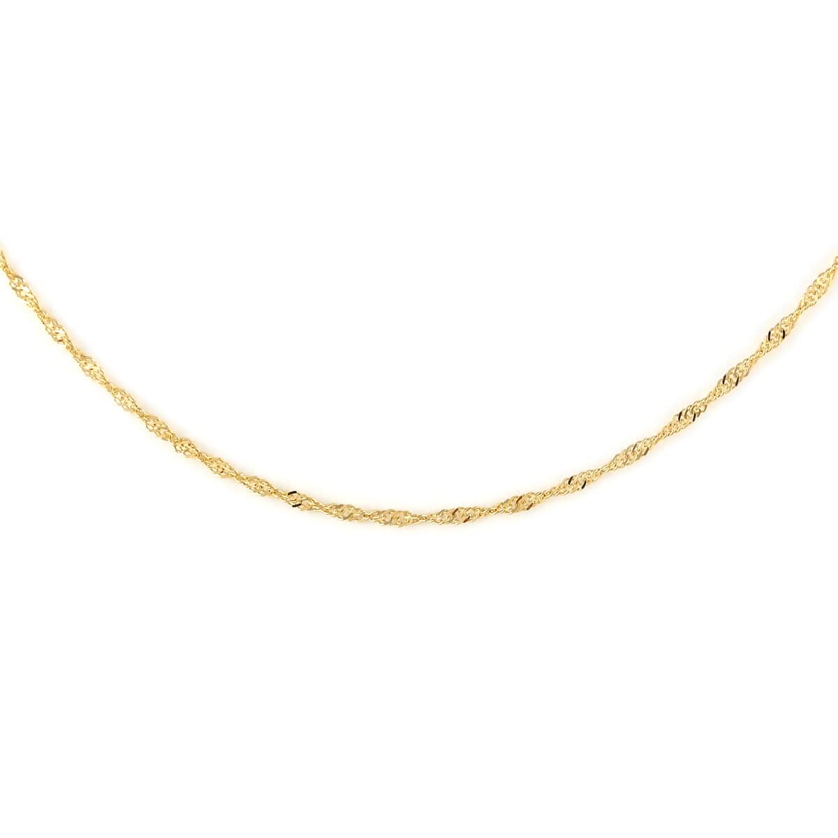 Italian 14K Yellow Gold Singapore Chain 24 Inches 1.60 Grams image number 0