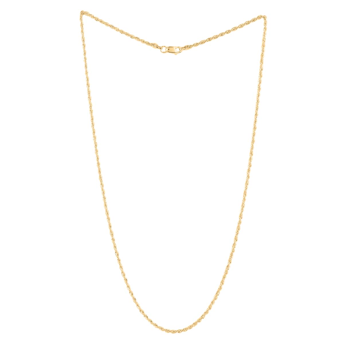 Italian Rope Chain 16 Inches in 10K Yellow Gold 1.20 Grams image number 1