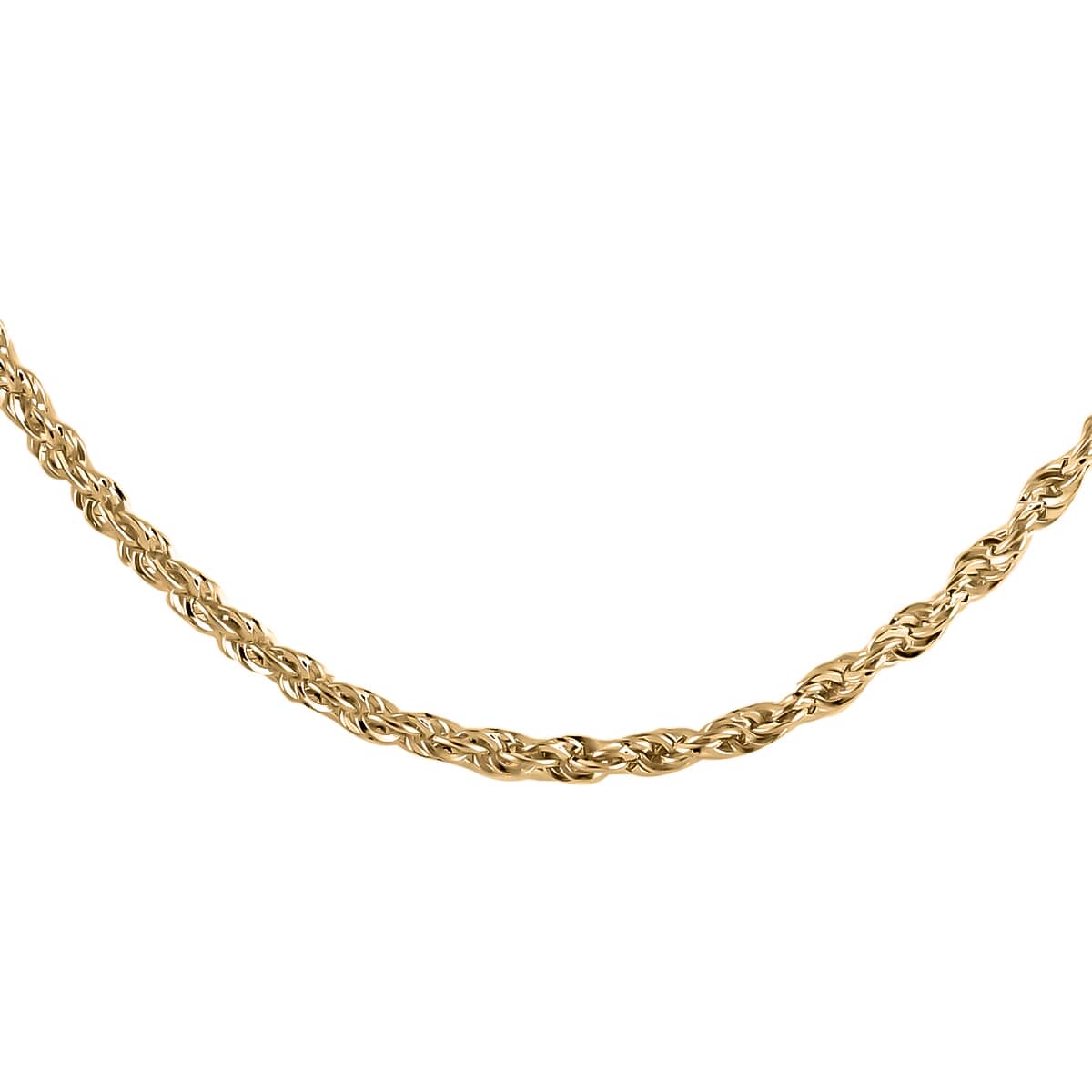 Italian 10K Yellow Gold 1.5mm Rope Chain 20 Inches 1.60 Grams image number 0
