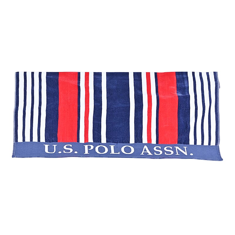 U.S. Polo Assn. Multi Color Oversized Striped Nautical Design Beach Towel - Multi Color 