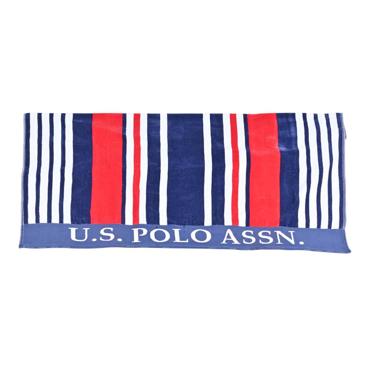 U.S. Polo Assn. Oversized Striped Nautical Design Beach Towel (40â€&#x9d;x70â€&#x9d;) image number 0