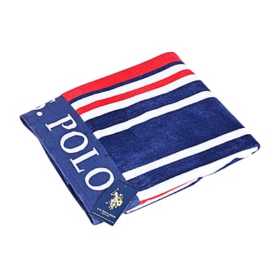 U.S. Polo Assn. Multi Color Oversized Striped Nautical Design Beach Towel - Multi Color 